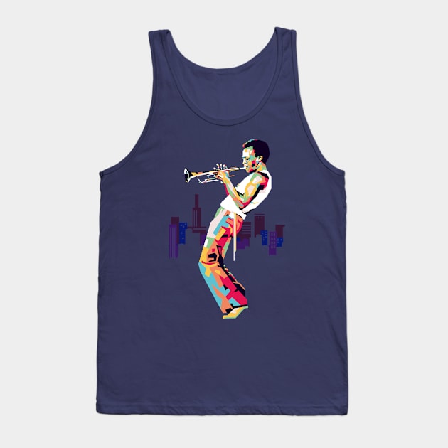 jazzman with horn wpap pop art Tank Top by BAJAJU